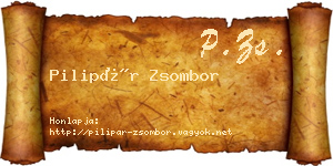 Pilipár Zsombor névjegykártya